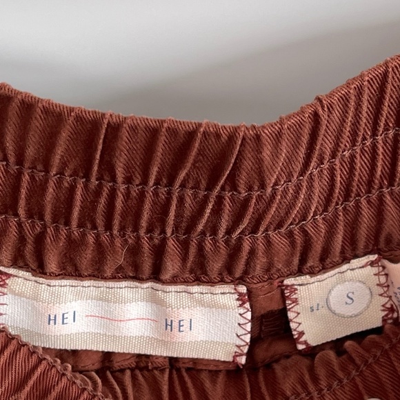 Hei Hei Anthropologie Embroidered pockets Brown Harem Jogger Boho Pants Size S - Picture 6 of 9